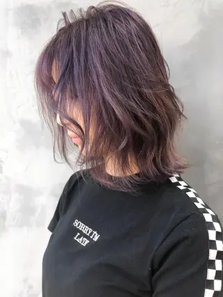 ミディアム カラー パーマ ヘアアレンジ TOMO GEEKS代表のヘアスタイル