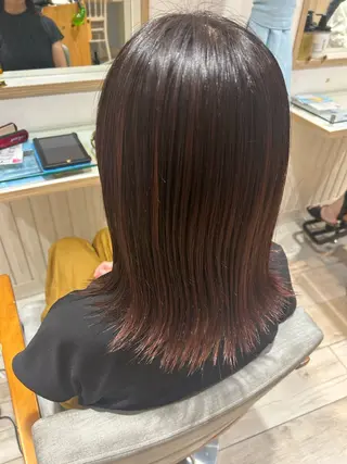 ミディアム カラー 大川 夏実のヘアスタイル