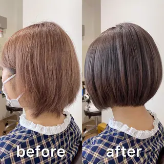 ショート カラー KIZU 髪質改善 オカルト怪談のヘアスタイル