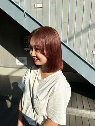 ミディアム カラー 似合わせレイヤー 海外風レイヤーmioのヘアスタイル