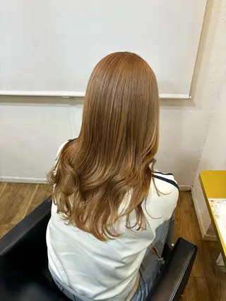 ロング シオン/艶髪カラー/ 韓国ヘアのヘアスタイル