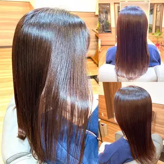 ロング カラー パーマ Annon プライベートサロンのヘアスタイル