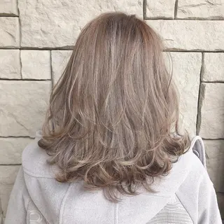 ミディアム カラー 店長/mao/ 前髪/顔周りカットのヘアスタイル