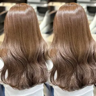 ロング カラー youres hair東新宿店所属・新宿⌇韓国風ヘア ⌇透明感カラーのヘアスタイル