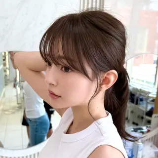 セミロング 似合わせレイヤー/ 透明感カラーのヘアスタイル