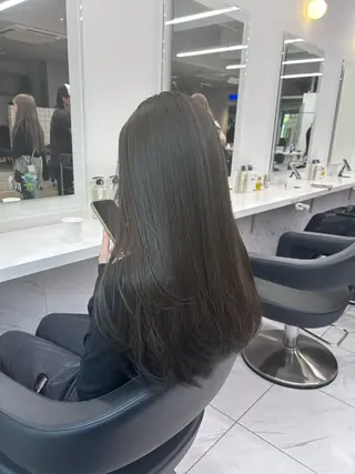 ロング カラー パーマ ヘアアレンジ メンズ キッズ ブリーチなしカラー/ ブラウン/レイヤーのヘアスタイル