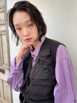 ミディアム コスメパーマ 佐藤　諒のヘアスタイル