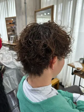 ショート パーマ メンズ指名率NO1✨ 小松唯歩のヘアスタイル