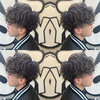 ショート メンズ ⚡️メンズパーマ特化 mens支持◎/忠地のヘアスタイル