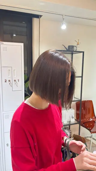 ショート AHNKISM所属・トレンド🌷 ボブ　パーマ🩰のヘアスタイル