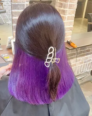 ミディアム カラー ACROあべの店所属・艶カラー/インナー /グラデ/大西小百合のヘアスタイル