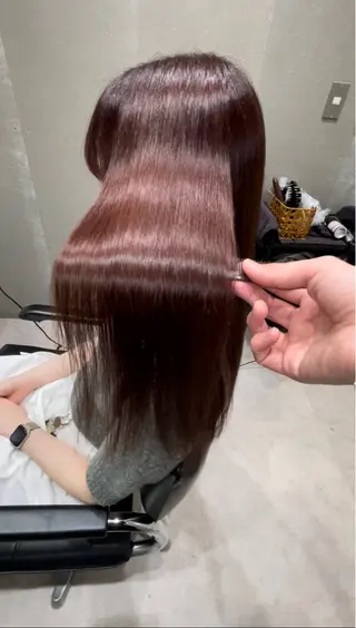 セミロング カラー 髪質改善ヘアケア 艶髪特化/上田のヘアスタイル