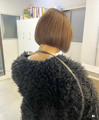 ショート 似合わせボブ🤍 女性らしさのあるヘアのヘアスタイル