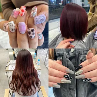 カラー カンナ【Y2Kネイル /コーンロウ】のネイルデザイン