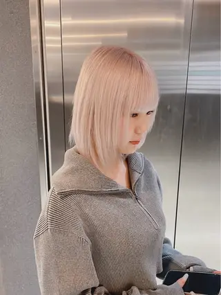 ショート Nuit 新宿所属・エクステ×ブリーチ× レイヤー🌟Kのヘアスタイル