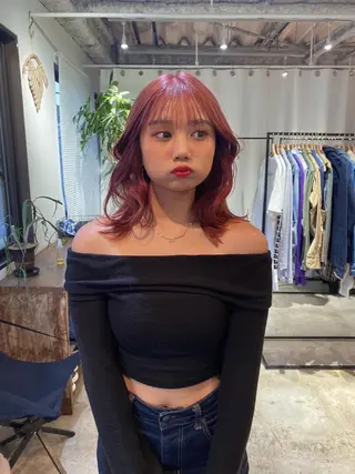 セミロング カラー LATTE  渋谷所属・♡レイヤーカット れお♡のヘアスタイル