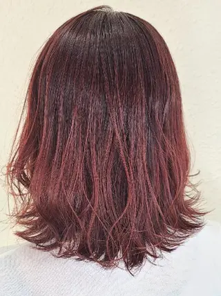 ミディアム カラー ブリーチカラー🌈 嘉名 真樹のヘアスタイル