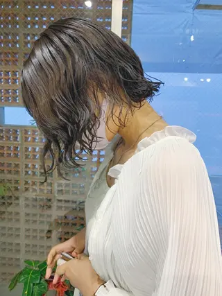 パーマ ボブパーマコテ巻き風 パーマNo1深江秀平のヘアスタイル