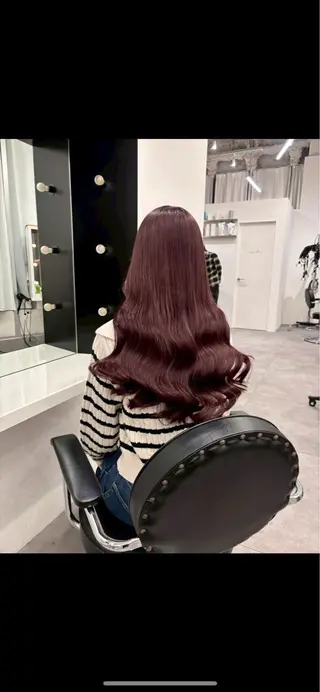 ロング shu ラベンダー/ピンクのヘアスタイル