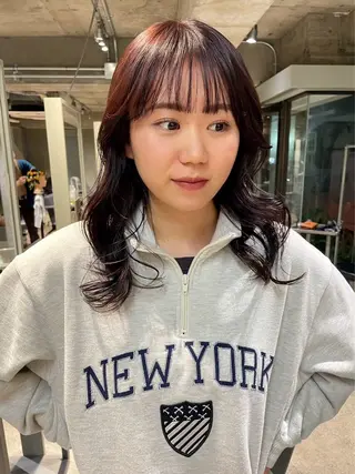 セミロング カラー ayano/レイヤー /暖色カラーのヘアスタイル