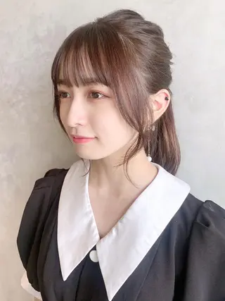 ミディアム カラー パーマ ヘアアレンジ ITbyALBUM 中野店のヘアスタイル