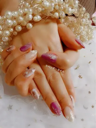 ネイル ラベンダー💖日暮里 ルル💖ネイルのネイルデザイン