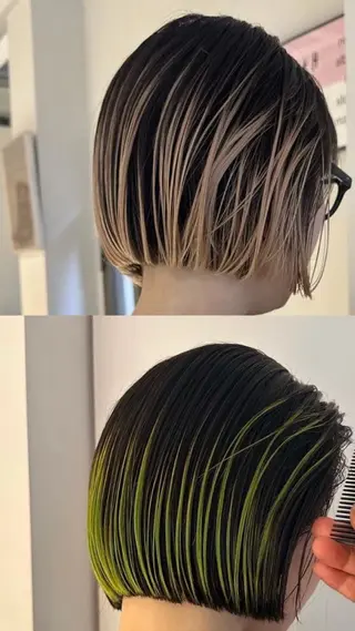 カラー さら/暖色/メンズ/ /デザインカラーのヘアスタイル