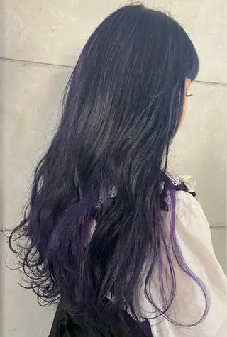 ロング カラー パーマ ヘアアレンジ メンズ キッズ ネイル マツエク・マツパ 女性専用サロン梅田 髪質改善カラーakiのヘアスタイル