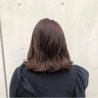 ミディアム カラー ヘアアレンジ 酸性縮毛矯正🧴韓国 レイヤー/髪質改善のヘアスタイル