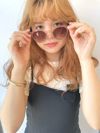 ロング カラー ヘアアレンジ GO TODAY  SHAiRE SALON岡山所属・Sana/ 耳ツボ/インナーのヘアスタイル