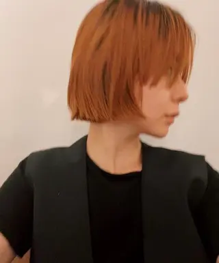 カラー films所属・AYA/films 韓国/レイヤー／ボブのヘアスタイル