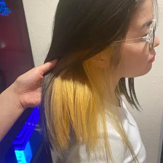 ミディアム カラー 韓国ヘア顔周りカット 艶髪ベージュtamaのヘアスタイル