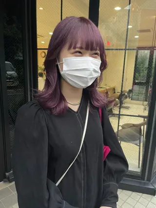 ミディアム ラベンダー/レイヤー スタイル🤎mamiのヘアスタイル