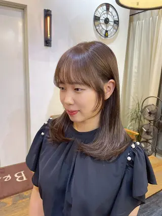 セミロング 似合わせカット‪// 鶴我万唯華のヘアスタイル