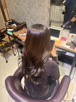 ロング カラー 韓国髪質改善艶カラー /レイヤー/miyuのヘアスタイル