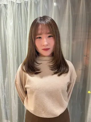 ミディアム 三浦 ふたばのヘアスタイル