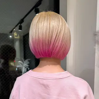 ショート カラー GO TODAY シェアサロン 原宿Verno店所属・ブリーチ/髪質改善/ ボブ特化/よしきのヘアスタイル