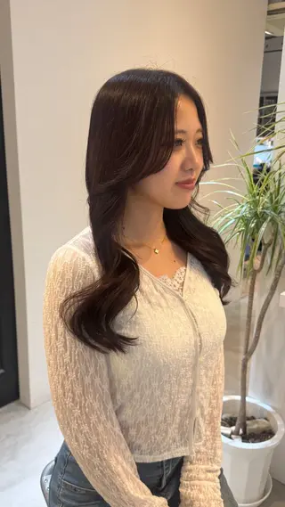 ロング カラー 華奈/オリーブ/ ベージュ/抜け感🥣のヘアスタイル