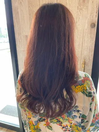 セミロング カラー 岡村 真子のヘアスタイル