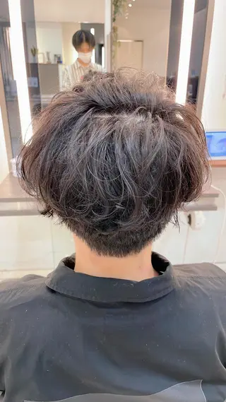 ショート パーマ メンズ 店長/ボブ/ 縮毛矯正/清水祥偉のヘアスタイル