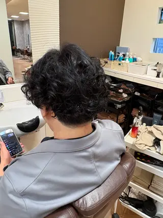 パーマ メンズ 神谷 琉空のヘアスタイル