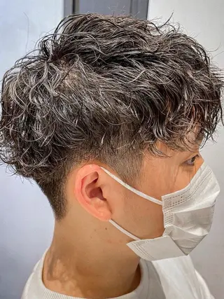 ショート カラー パーマ メンズ 表参道/髪質改善・ 透明感 colorのヘアスタイル