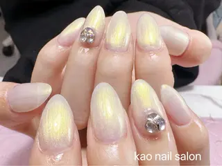 ネイル kao nail マグネット/長さだしのネイルデザイン