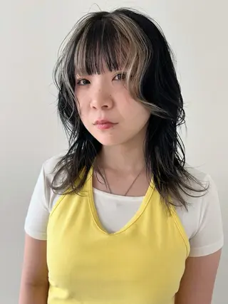 ミディアム カラー ケアパーマ/ケアブリ ーチdaisukeのヘアスタイル