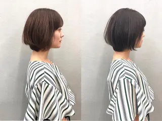 ショート カラー ボブ/ショート/ 白髪染め/メンズ葛西のヘアスタイル