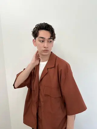 ショート メンズ 朝がラクになるパーマ トウバルタイキのヘアスタイル