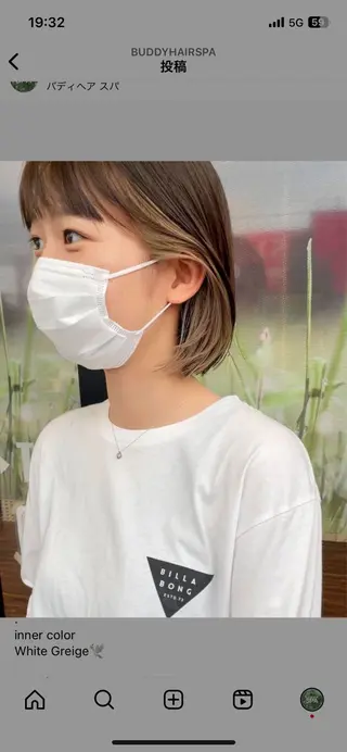 ミディアム カラー トヨシマ シュウトのヘアスタイル