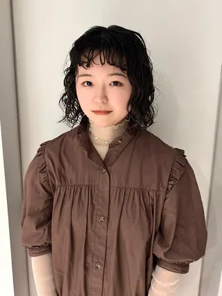 ミディアム パーマ 丹治 一輝ボブ/ショートのヘアスタイル