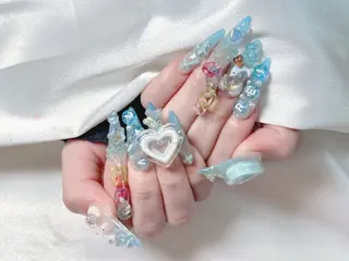 ネイル 【パラジェル・フィルイン】 T&BNAIL STUDIO所属・ナ サギ ロング無制限中のネイルデザイン