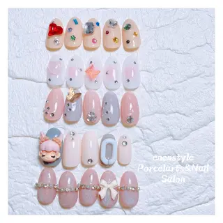 ミディアム ネイル 👑enen style👑のネイルデザイン